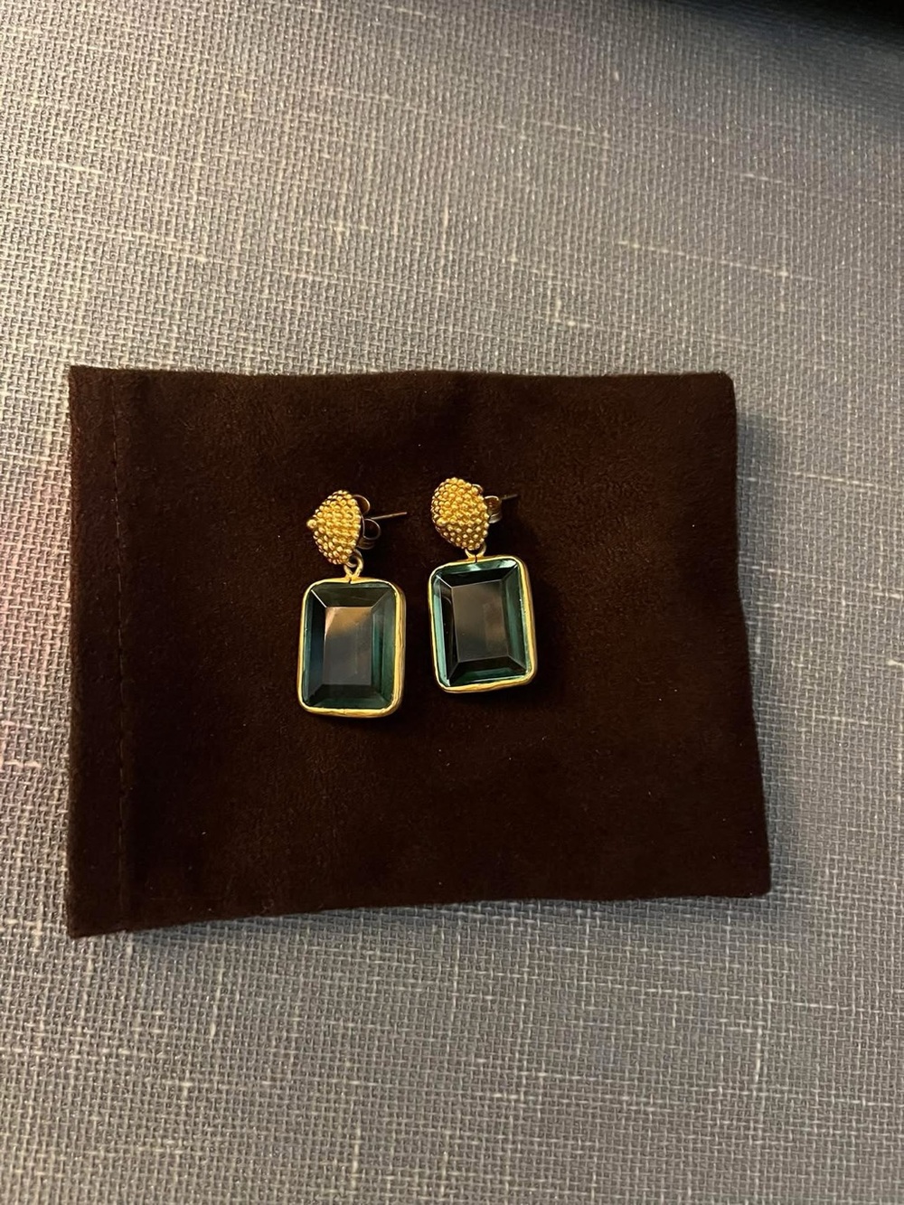 Julie Vos Gold Plate Drop Earrings